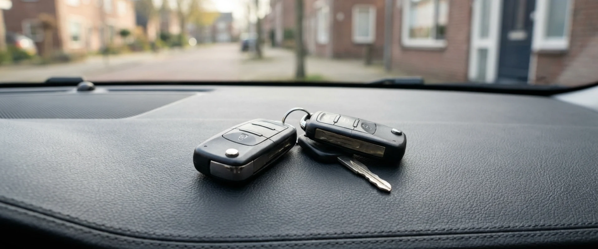 autosleutel in auto interieur