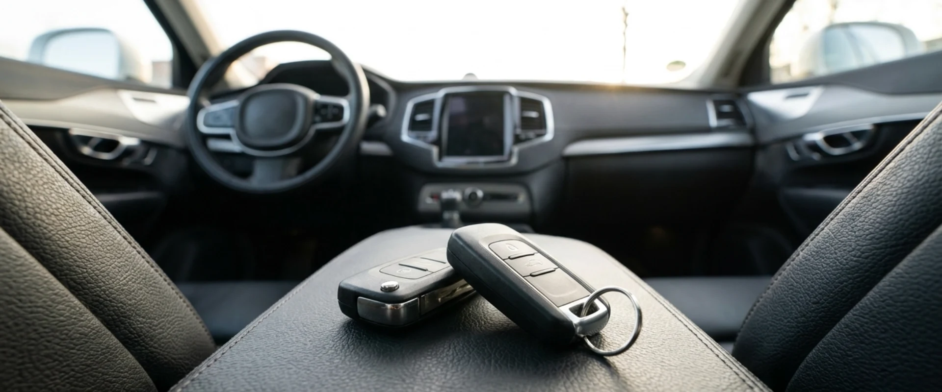 autosleutelservice balie met sleutels