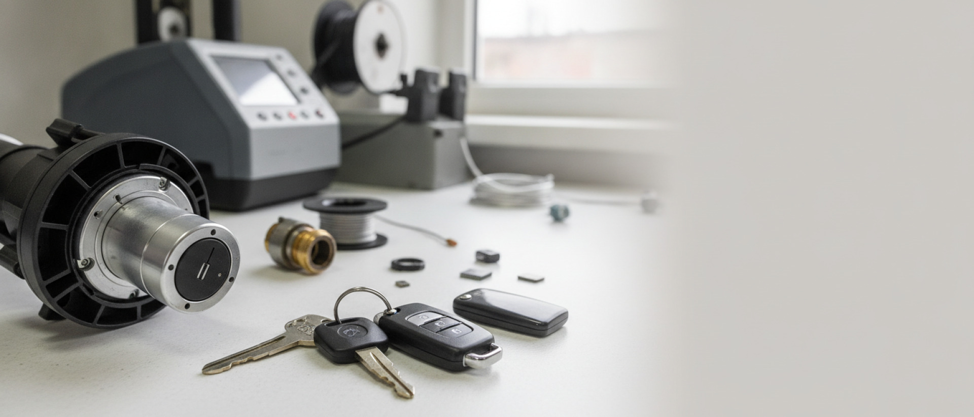Verschillende types contactsloten en sleutels