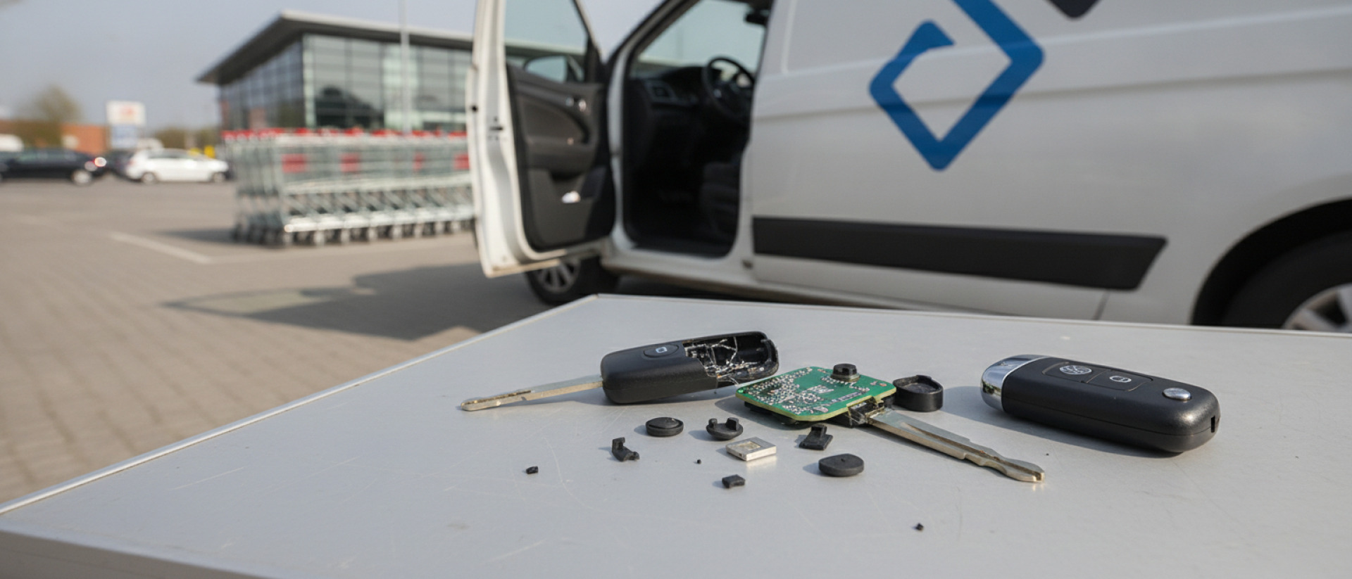 Praktijkvoorbeeld van autosleutel vervangen na een kapotte sleutelbehuizing